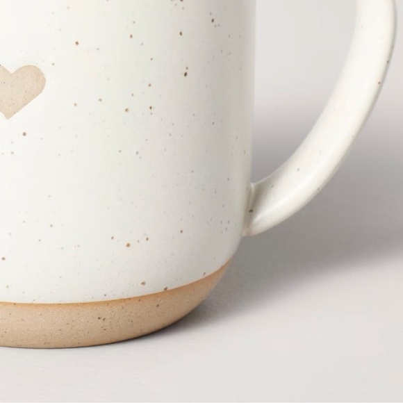 12oz Stoneware Heart Mug Cream/Clay - Hearth & Hand Magnolia - Picture 3 of 11